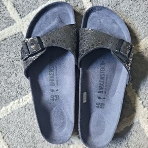Birkenstock Madrid Metallic Stones Size 40 UK
